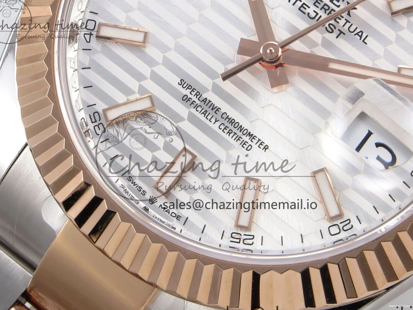 1231 DateJust 41 126331 ARF 1:1 Best Edition 904L Steel Silver Textured Dial on SS RG Oyster Bracelet SH3235（Gain Weight） TechFriendly 1097